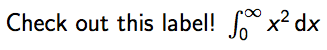 LaTeX Label